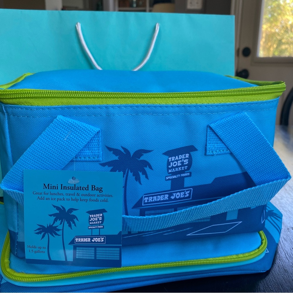 NWT Trader Joe's Blue Insulated Bag Lunch tote.